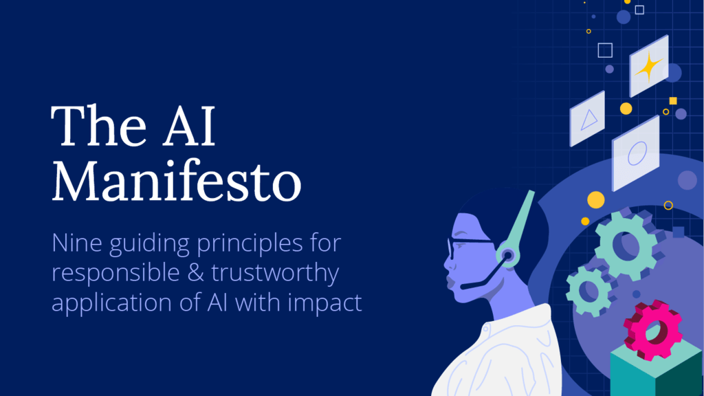 Promotional image showing the cover of Pega's AI Manifesto