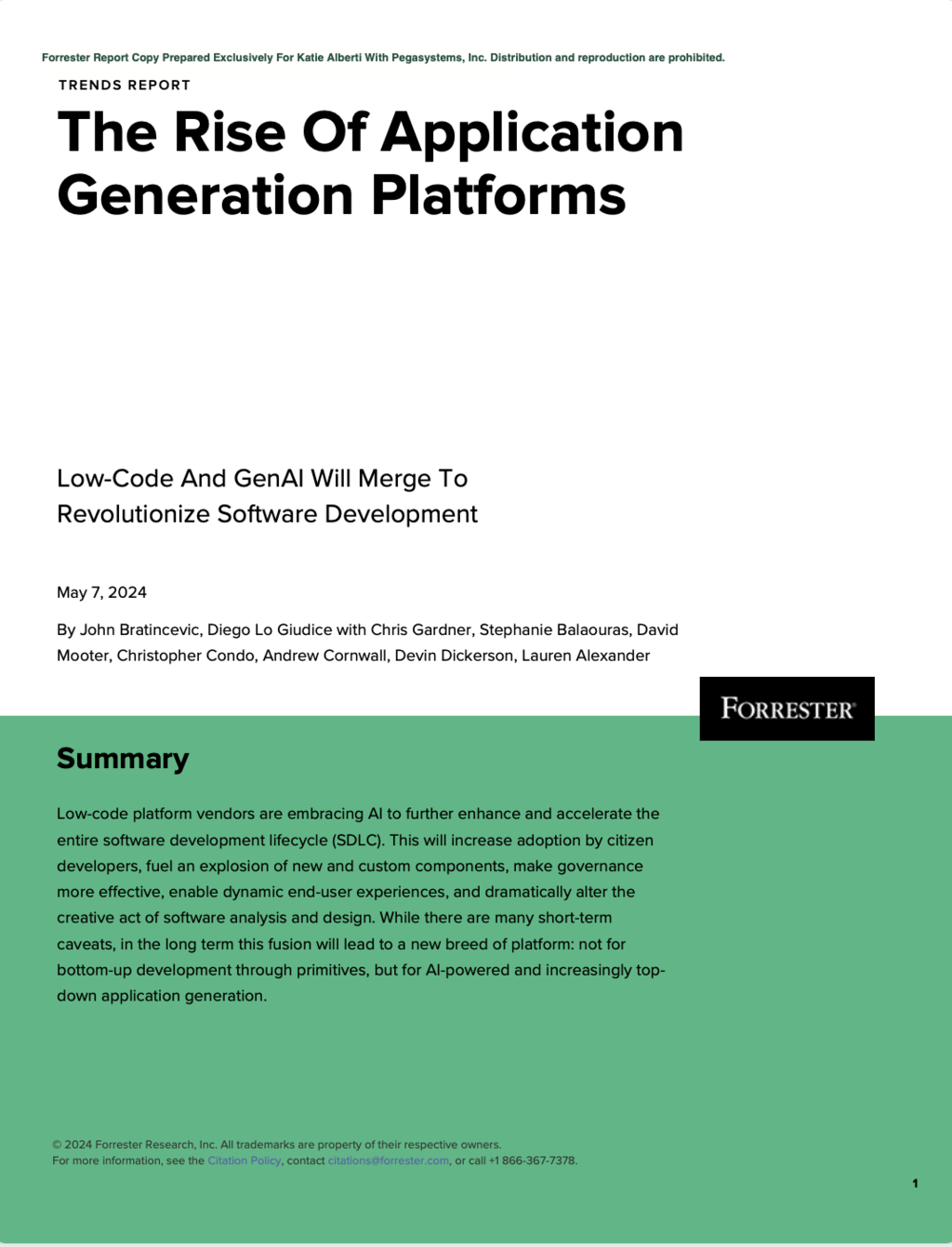 Forrester: The Rise of Application Generation Platforms