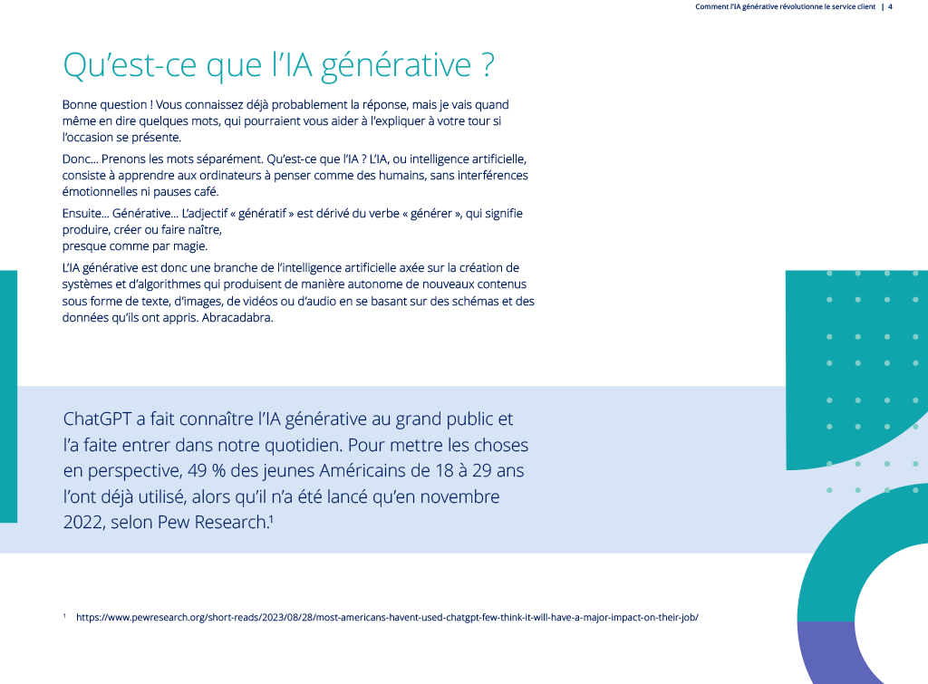 Comment l'IA générative révolutionne le service client