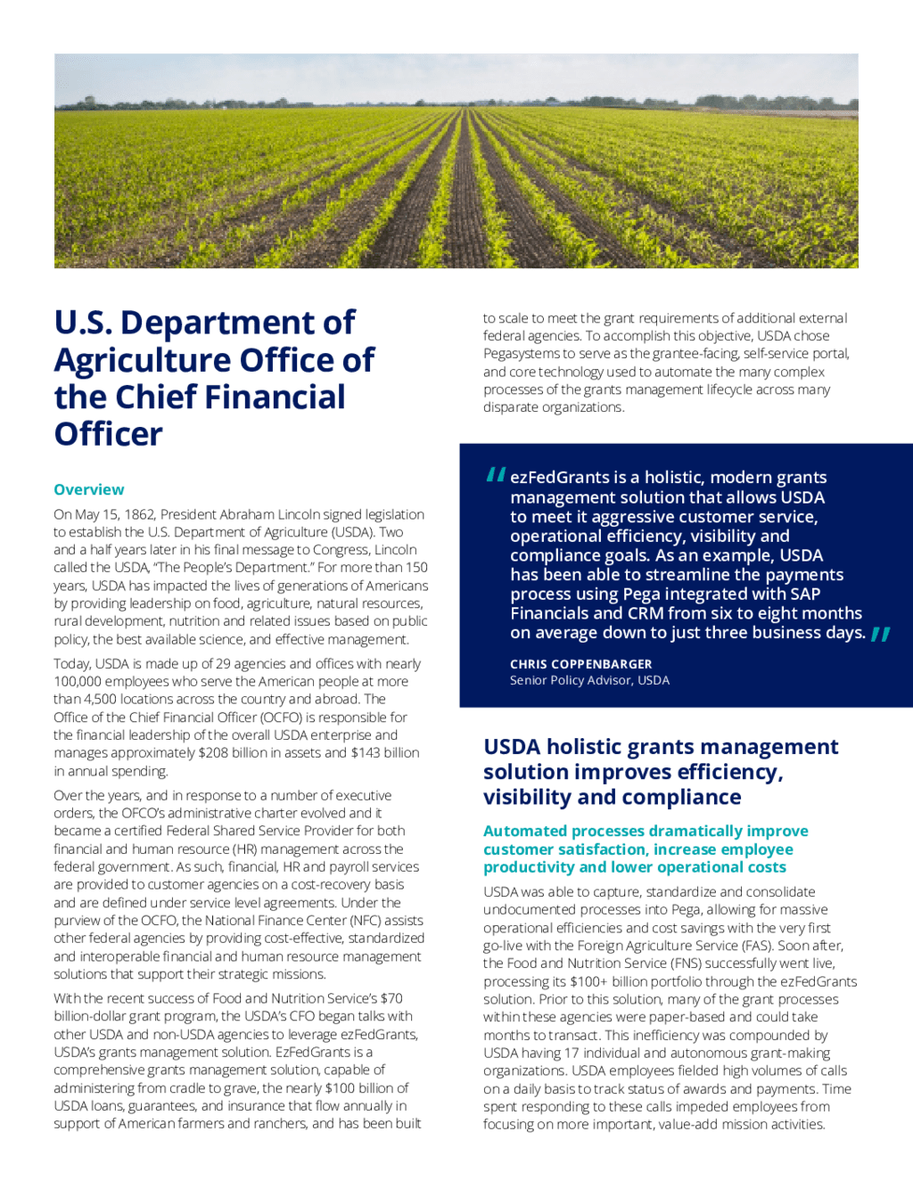 USDA’s holistic grants management solution