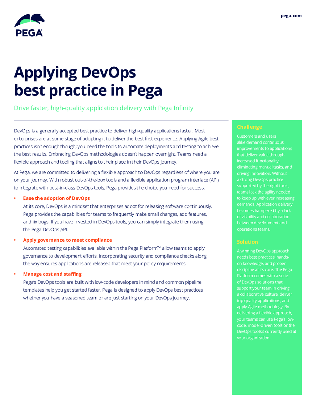 Applying DevOps best practice in Pega