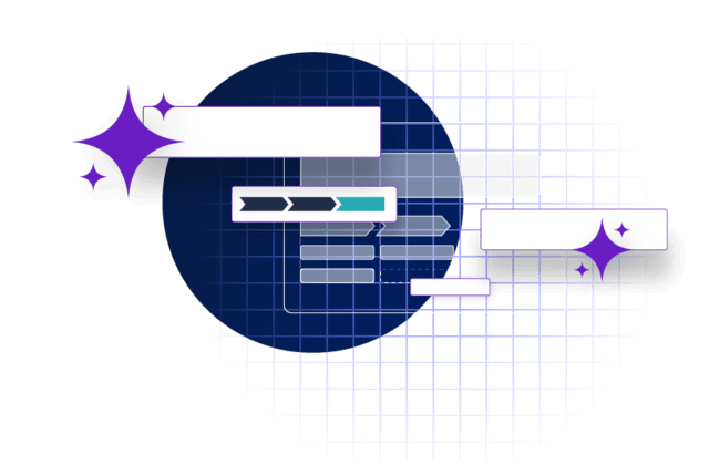 Graphic art depicting elements of Pega GenAI Blueprint